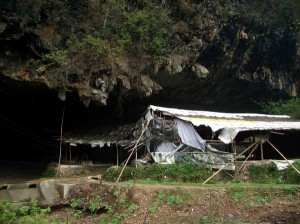cave entrance with guest and ktv house