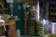 Piles of rope coils Piles of rope coils