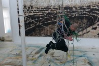 Try outs for "Pangea Ultima 'La chute d' Icare'" with Collective La dernière Tangente. Erik Fischer & Bernard Garo, Lyon 2013 – 3