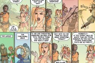 Oglaf —The Glamazon Way (the Glamazons didn’t follow fashion – they set traps for it and wear its shiny pelt)