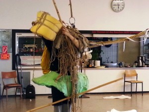 Platanaceae, –a, –um! — 1: many ropes on head and green tutu