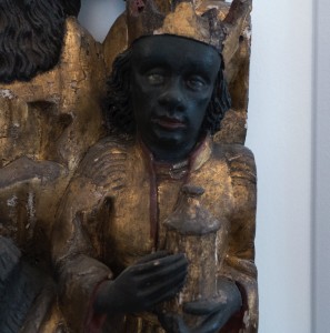 Märkisches Museum — 24: Vier Reliefs aus der Kindheitsgeschichte Jesu: Nr. 3, Anbetung der Heiligen Drei Könige. um 1470 (detail)