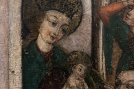 Muzeum Archidiecezjalne w Krakowie — 10: Coronation of the Virgin Mary and the Adoration of the Magi, Pacyółtowice, Kraków, end 15th century (detail)