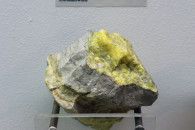 Muzeum Geologiczne ING PAN w Krakowie — 6: Native sulphur, Tertiary evaporite horizon, Swoszowice, Tertiary