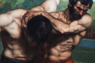 Szépművészeti Múzeum — 57: Gustave Courbet: The Wrestlers: 1853 (detail)