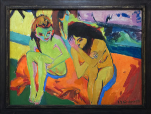 Museum Kunstpalast Düsseldorf — 16: Ernst Ludwig Kirchner, Nackte Mädchen unterhalten sich (Zwei Mädchen) 1909/1920