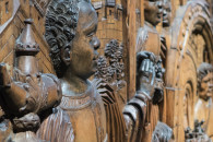 Museum Kunstpalast Düsseldorf — 75: Flügelaltar, Oberrhein, vollendet 1516 (oblique detail centre panel)