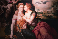 Museum Kunstpalast Düsseldorf — 84: Vincent Sellaer (Zellaer) – zugeschrieben, Die Allegorie “Kuss von Gerichtigkeit und Frieden” ~1530