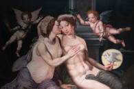 Museum Kunstpalast Düsseldorf — 85: Jacob Adriaensz. de Backer und Werkstatt, Die Allegorie “Kuss von Gerichtigkeit und Frieden” ~1580