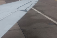 Berlin–Stockhom — 1: Wing of plane