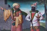 Bode-Museum — 7: Flügelretabel mit der der Muttergottes und Heiligen, Obersachsen/Thüringen, um 1510/20 (detail)