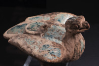 Östasiatiskamuseet — 1: Hu-shaped Earthenware port, tombware. Painted. Han Dynasty, 206 BCE – 220 CE