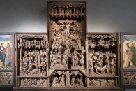 Musée de Cluny — 1: Retable, Scènes l’Enfance et de la Passion du Christ. Pays-Bas et Champagne (?), début XVIe siècle
