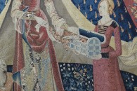 Musée de Cluny: La Dame à la licorne. Paris, ca. 1500 (detail) — 13