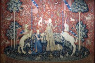 Musée de Cluny: La Dame à la licorne 2: Le Goût. Paris, ca. 1500