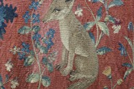 Musée de Cluny: La Dame à la licorne. Paris, ca. 1500 (detail) — 2
