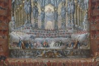 Musée du Louvre — 184: Giovanni Paolo Pannini: Fête musicale donnée par le cardinale de La Rochefoucauld au théâtre Argentina de Rome en 1747 à l’occasion du mariage du Dauphin, fils de Louis XV. Plaisance, 1691 - Rome, 1765 (detail)