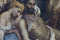 Musée du Louvre — 199: Eugène Delacroix: Scène des massacres de Scio; familles grecques attendant la mort ou l’esclavage. Saint-Maurice (près de Paris), 1798 - Paris, 1863. 1824 (detail)