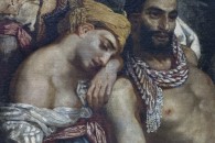 Musée du Louvre — 201: Eugène Delacroix: Scène des massacres de Scio; familles grecques attendant la mort ou l’esclavage. Saint-Maurice (près de Paris), 1798 - Paris, 1863. 1824 (detail)