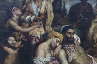 Musée du Louvre — 202: Eugène Delacroix: Scène des massacres de Scio; familles grecques attendant la mort ou l’esclavage. Saint-Maurice (près de Paris), 1798 - Paris, 1863. 1824 (detail)