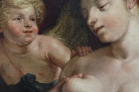 Musée du Louvre — 57: Hendrick Goltzius: Vénus et l’Amour épiés par un satyre, dit autrefois Jupiter et Antiope. Müklbracht, près de Venlo, 1558 - Haarlem, 1617. 1616 (detail)