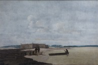 Musée du Louvre — 61: Frans Post: L’ancien fort portugais des Trois Rois Mages, ou Fort Ceulen, à l’embouchure du Rio Grande. Leyde, vers 1612 - Haarlem, 1680. 1638