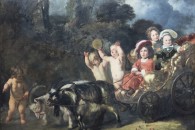 Musée du Louvre — 67: Ferdinand Bol: Enfants nobles (de la famille Trip ?) dans un char tiré par des chèvres. Dordrecht, 1616 - Amsterdam, 1680. 1654