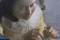 Musée du Louvre — 73: Johannes Vermeer: La Dentellière. Delft, 1632 - Delft, 1675. Vers 1669-1670 (detail)