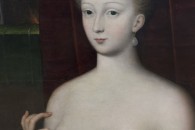 Musée du Louvre — 86: École de Fontainbleau: Portrait présumé de Gabrielle d’Estrées et de sa sœur la duchesse de Villars. Fin du XVIe siècle. Vers 1594 (detail)