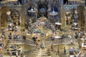 Staatliche Kunstsammlungen Dresden: Residenzschloss Neues Grünes Gewölbe — 32: Der Thron des Großmoghuls Aureng-Zeb. Johann Melchior Dinglinger und Werkstatt. Dresden, 1701-1708 (detail)