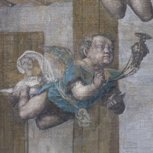 Staatliche Kunstsammlungen Dresden: Zwinger mit Semperbau Gemäldegalerie Alte Meister — 15: Albrecht Dürer: Dresdener Altar. Um 1496 (detail)