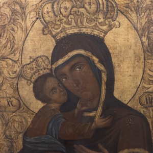 Muzeul catedralei mitropolitane Timișoara — 39: E. Simiolovici, 1818. Maica Domnului. Cliciova, jud. Timiș. (inv. 7162) (detail)