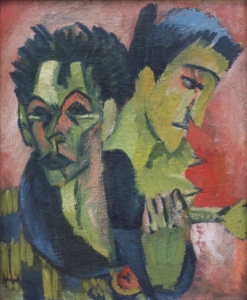 „Neuen Galerie” im Hamburger Bahnhof: Ernst Ludwig Kirchner — Hieroglyphen — 35: Selbstbildnis mit Mädchen. 1914/15