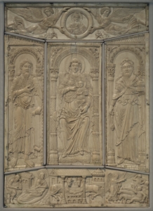Victoria & Albert Museum: Level 0: Medieval & Renaissance 300-1500 — 2: Front Cover of the Lorsch Gospels. About 810. Germany, Aachen