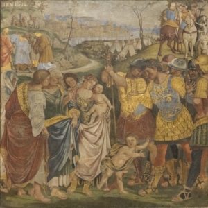 The National Gallery — 79: Lucao Signorelli: Coriolanus persuaded by his Family to spare Rome, about 1509