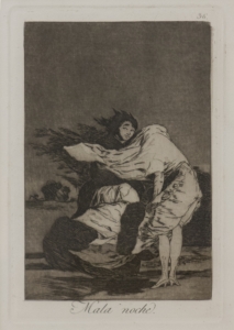 Von der Heydt-Museum Wuppertal — 18: Francisco de Goya y Lucientes: Schlechte Nacht. P. 36 der Folge Los Caprichos – Die Launen, 1797/98