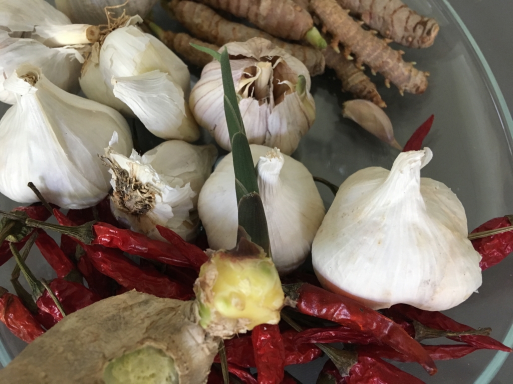 Ginger, Tumeric, Chili, Garlic
