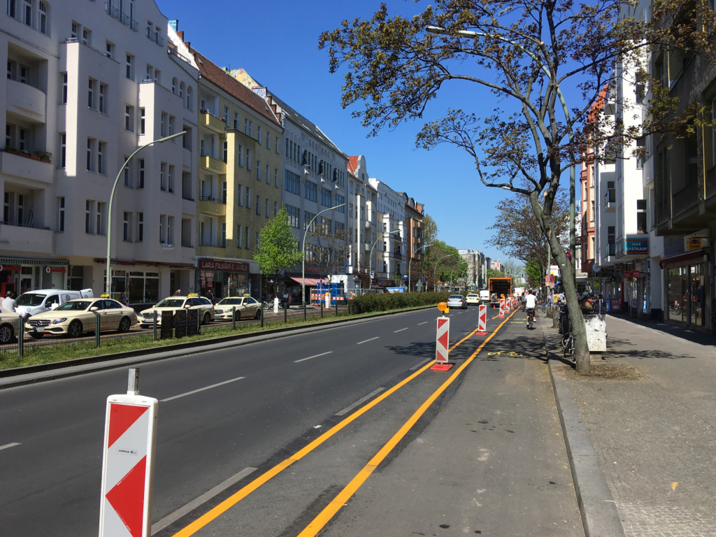 Kottbusser Damm Pandemic Bike Lane